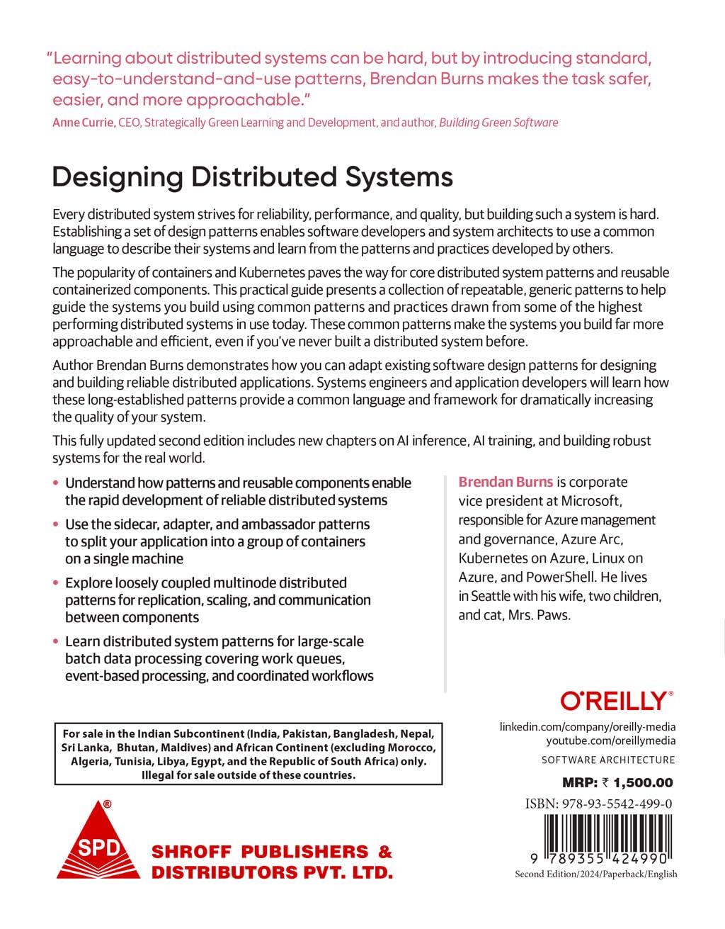 Designing Distributed Systems, 2nd Edition by Brendan Burns, back cover
